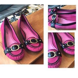 ISSAC MIZRAHI HOT PINK FLATS